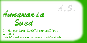 annamaria sved business card